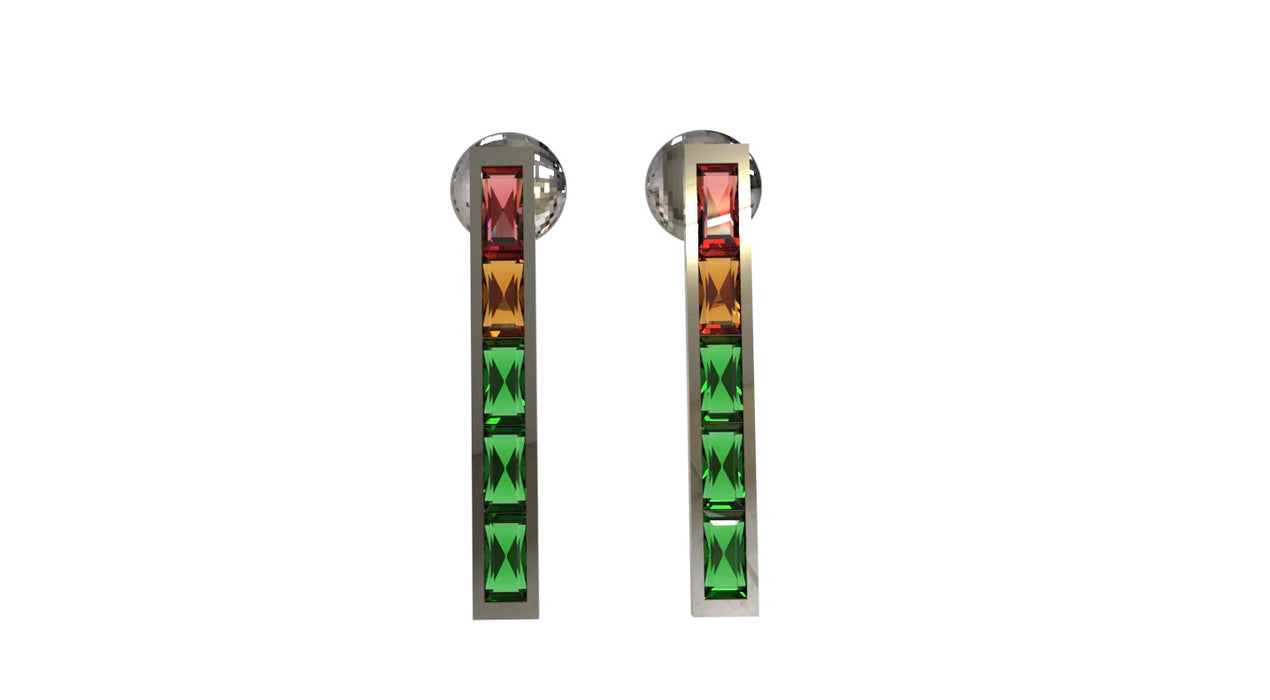 Boucles d'oreilles "VU-mètre"