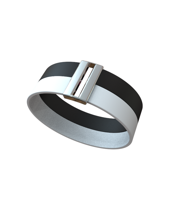 BRACELET "PLAYA DE NALÓ" (double en or blanc)