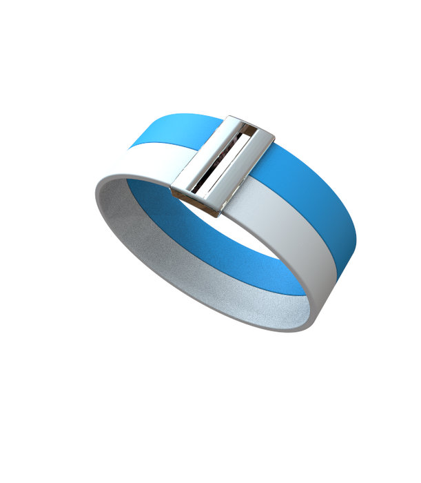 BRACELET "PLAYA DE NALÓ" (double en or blanc)