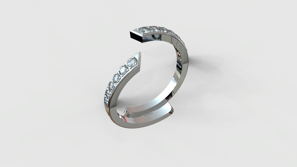 SACRED wedding band (for 0.53 ct solitaire)