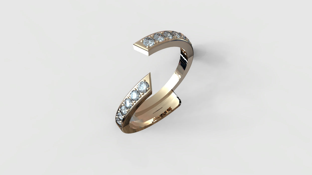 SACRED wedding band (for 0.53 ct solitaire)