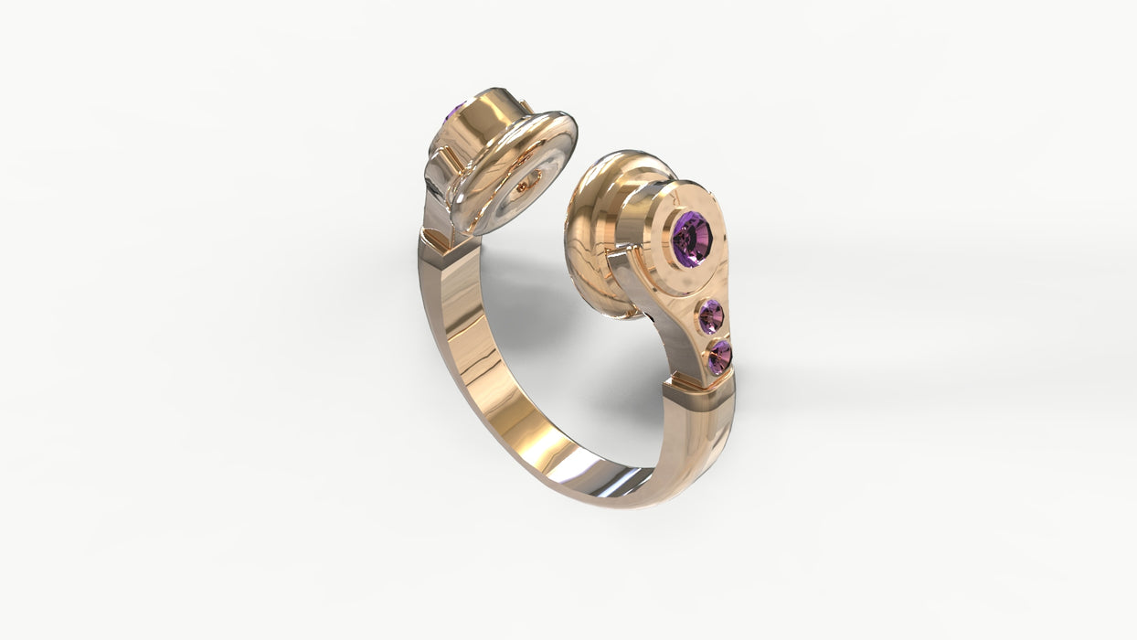Bague HEADPHONE Femme (or rose)