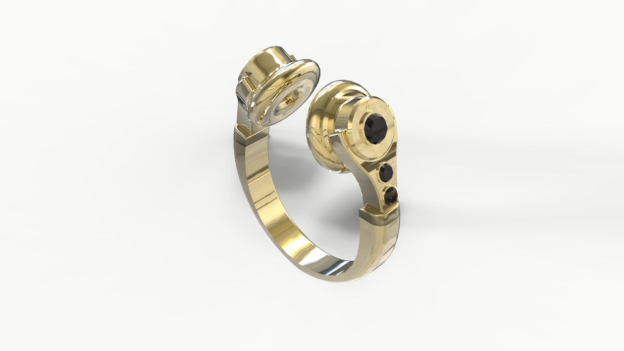Bague HEADPHONE Femme (or jaune)