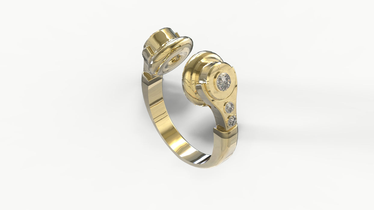 Bague HEADPHONE Femme (or jaune)