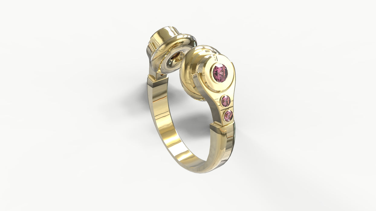 Bague HEADPHONE Femme (or jaune)