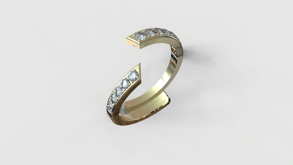 SACRED wedding band (for 0.53 ct solitaire)